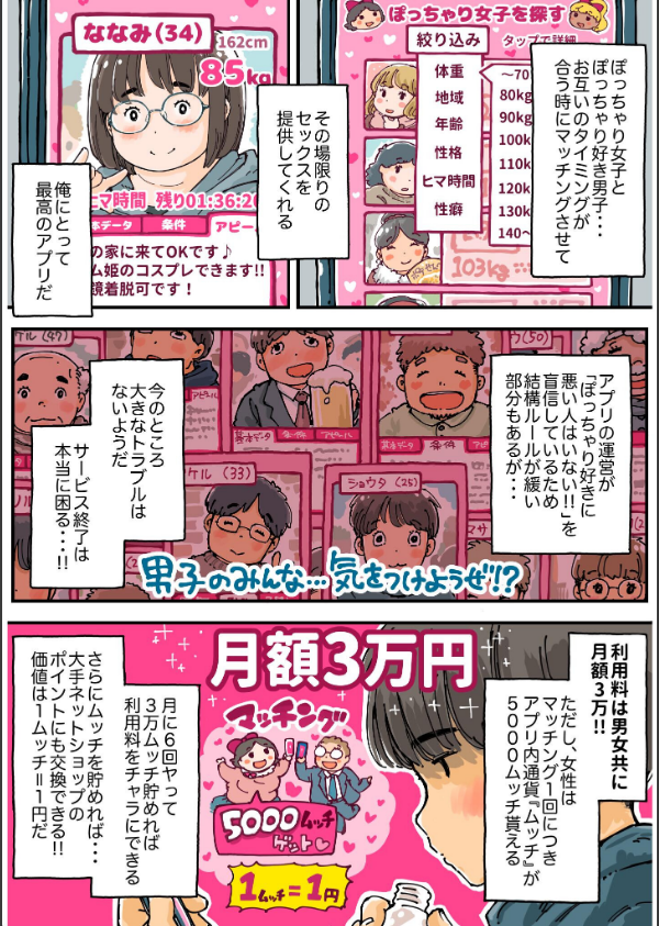 ムッチングアプリ 〜ゆきっぺの思い出〜(単話)_6枚目の画像